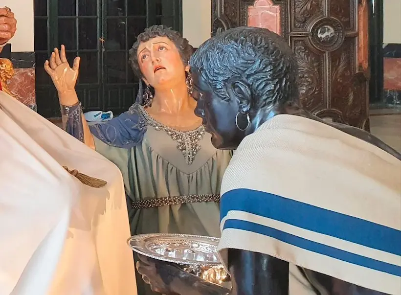 Etiope con palagana. Un personaje secundario de la Pasión muy secundario