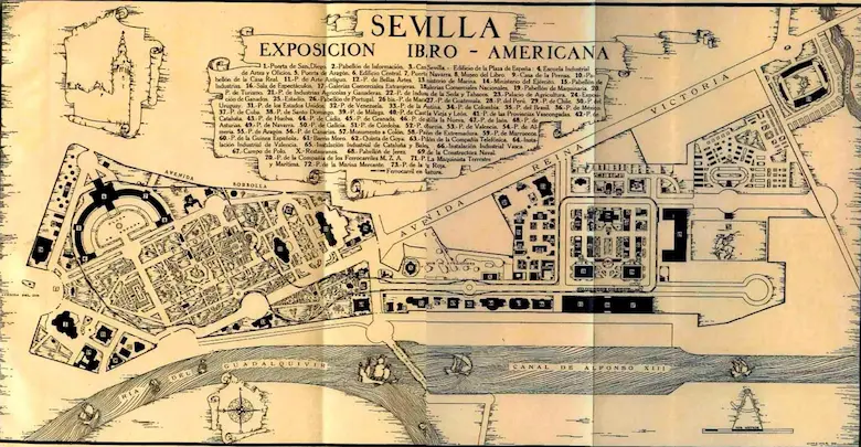 Plano exposición iberoamericana de 1929