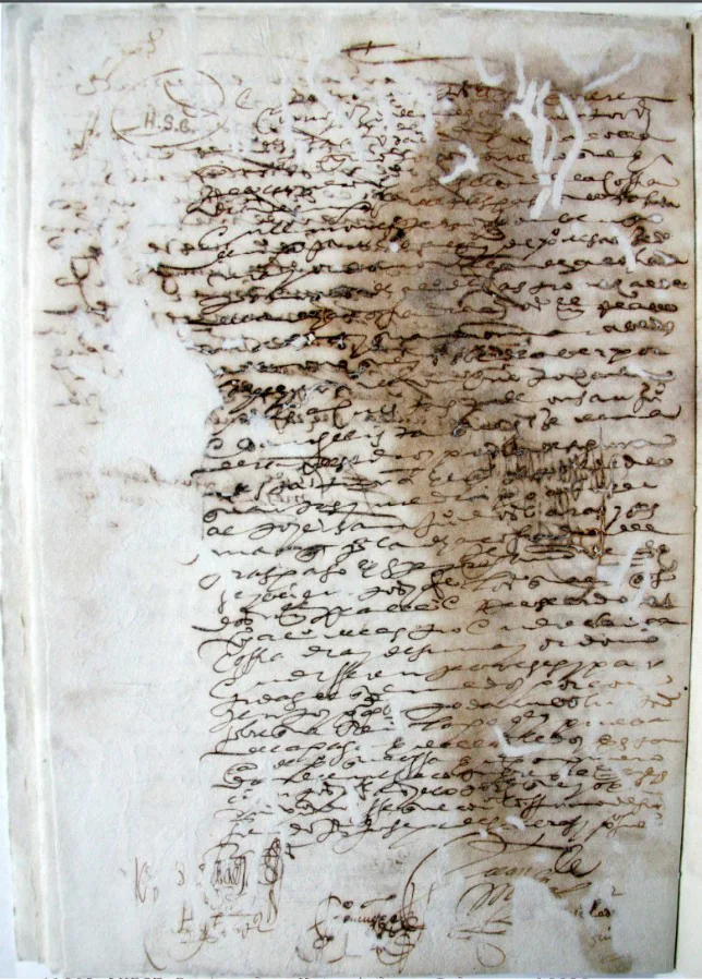 Documento del Archivo de Protocolos de Sevilla que certifica la autoría del Gran Poder a Juan de Mesa